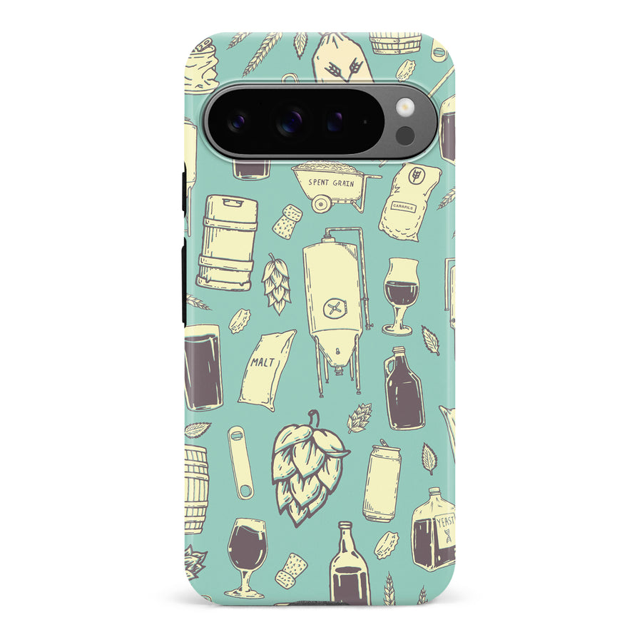 Google Pixel 9 Pro The Brewmaster Phone Case in Teal