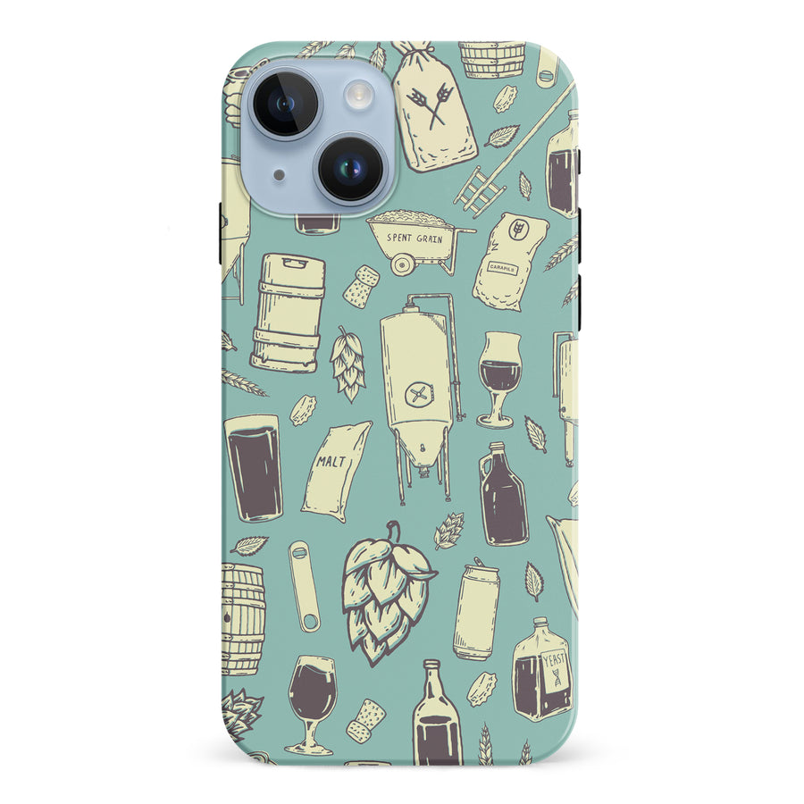 iPhone 15 The Brewmaster Phone Case in Teal