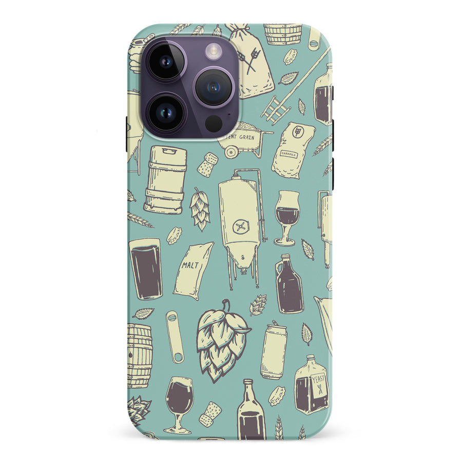 iPhone 15 Pro The Brewmaster Phone Case in Teal