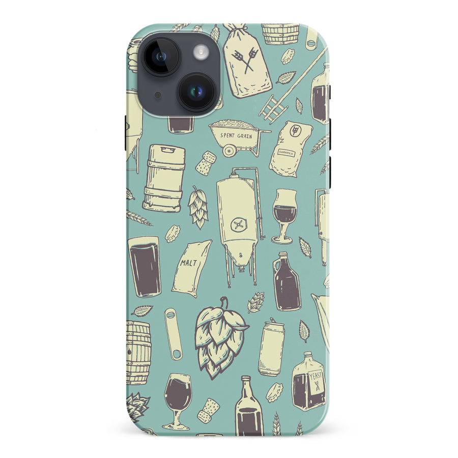 iPhone 15 Plus The Brewmaster Phone Case in Teal
