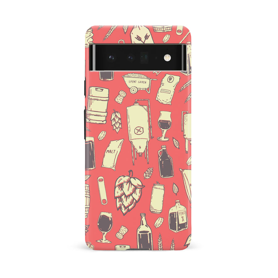 Google Pixel 6A The Brewmaster Phone Case in Dusty Rose