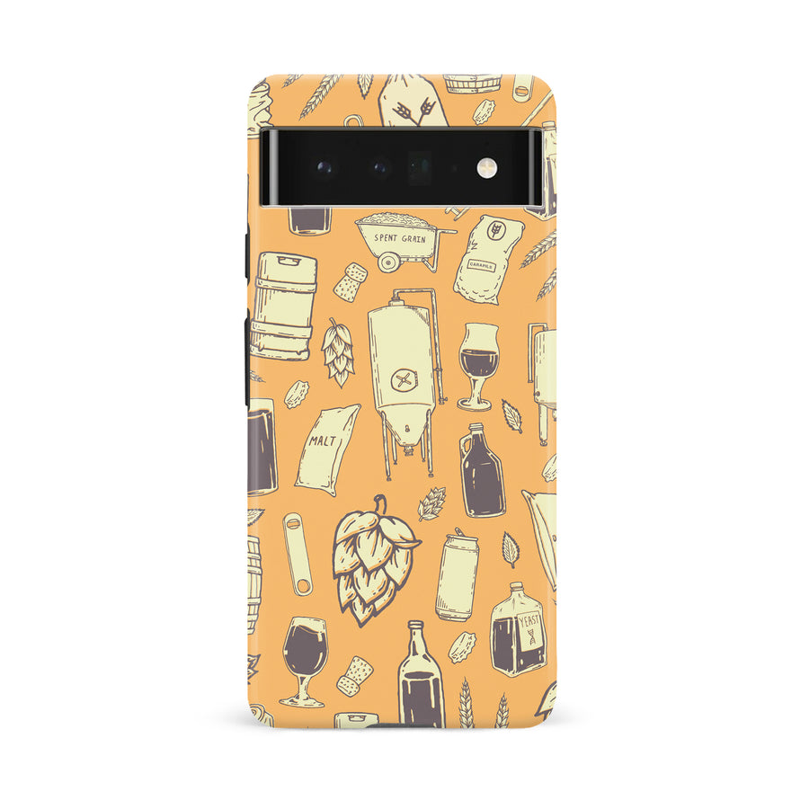 Google Pixel 6A The Brewmaster Phone Case in Yellow