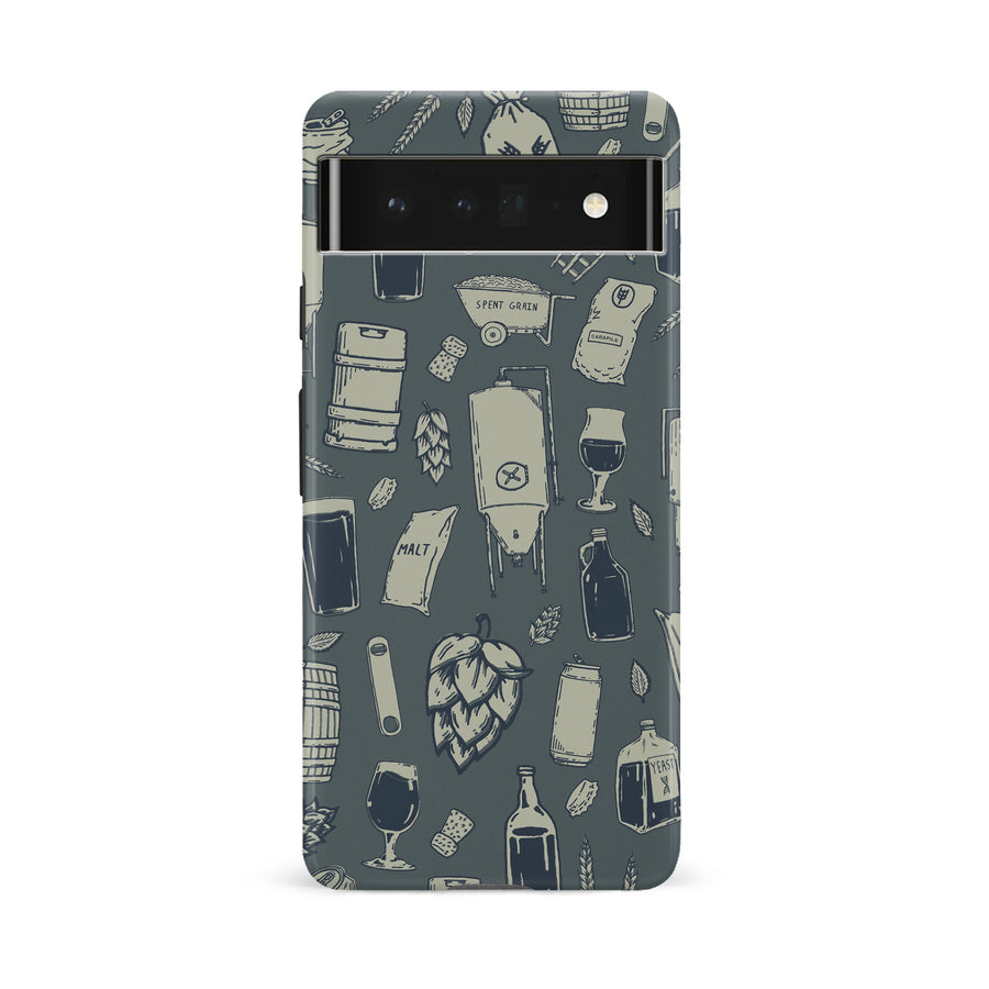 Google Pixel 6A The Brewmaster Phone Case in Charcoal