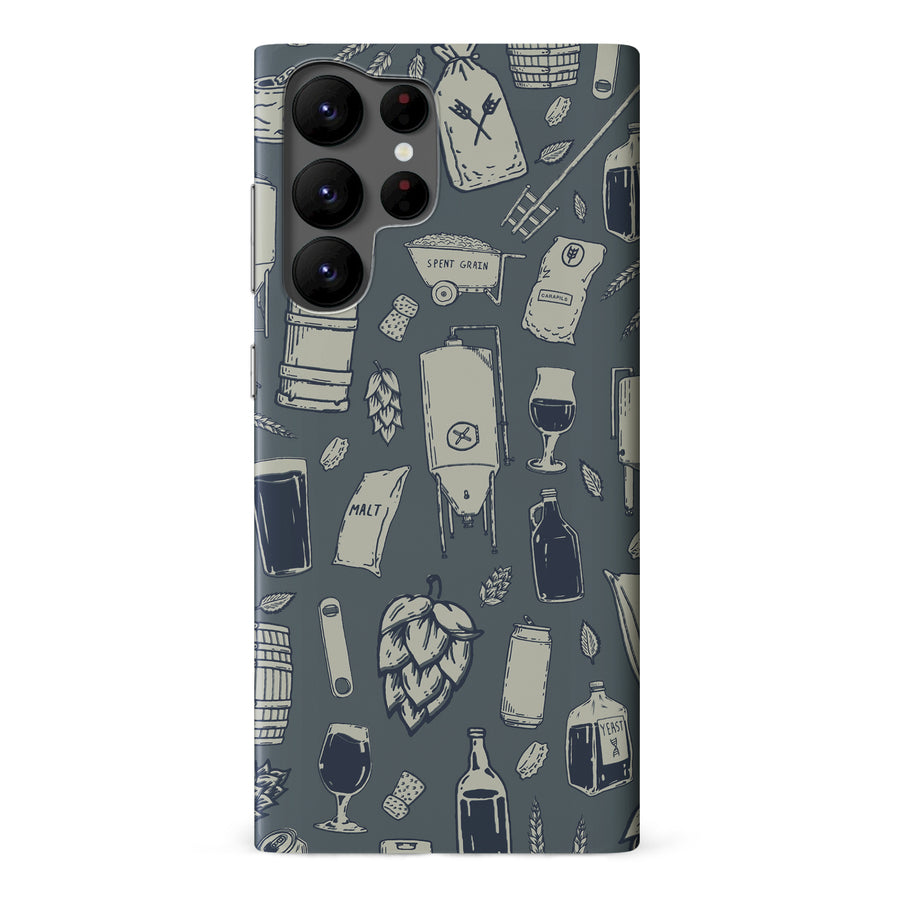 Samsung Galaxy S22 Ultra The Brewmaster Phone Case in Charcoal
