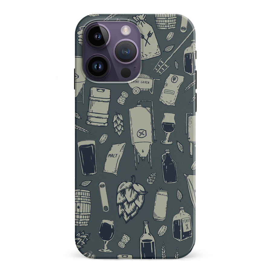 iPhone 15 Pro The Brewmaster Phone Case in Charcoal
