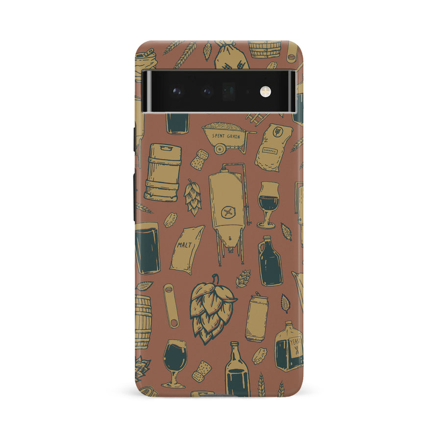 Google Pixel 6A The Brewmaster Phone Case in Brown