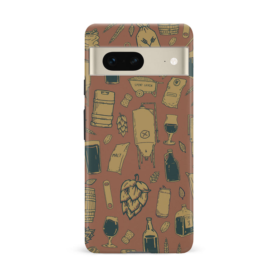 Google Pixel 7 The Brewmaster Phone Case in Brown