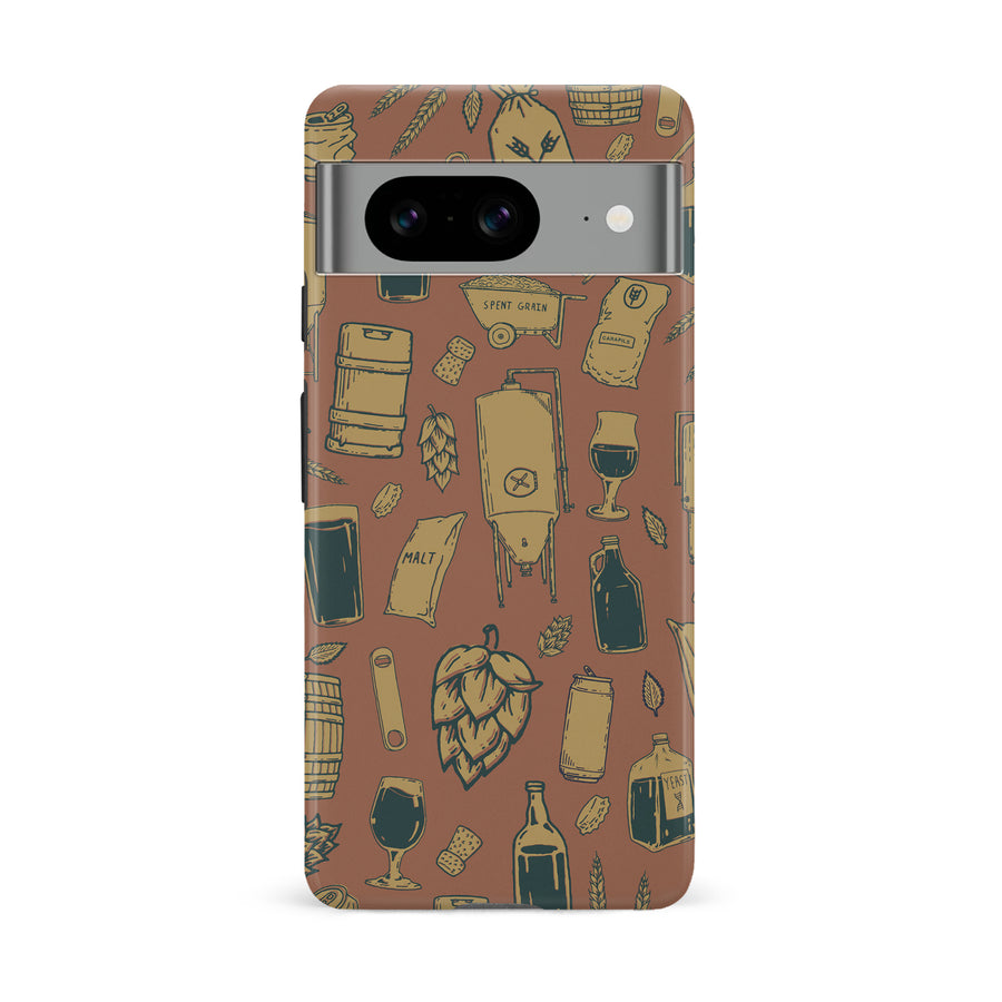 Google Pixel 8 The Brewmaster Phone Case in Brown