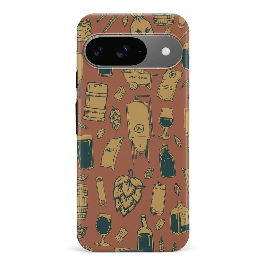 Google Pixel 9 The Brewmaster Phone Case in Brown