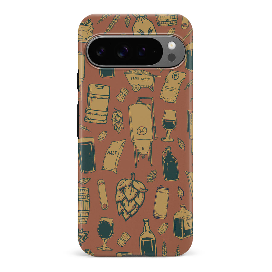 Google Pixel 9 Pro The Brewmaster Phone Case in Brown