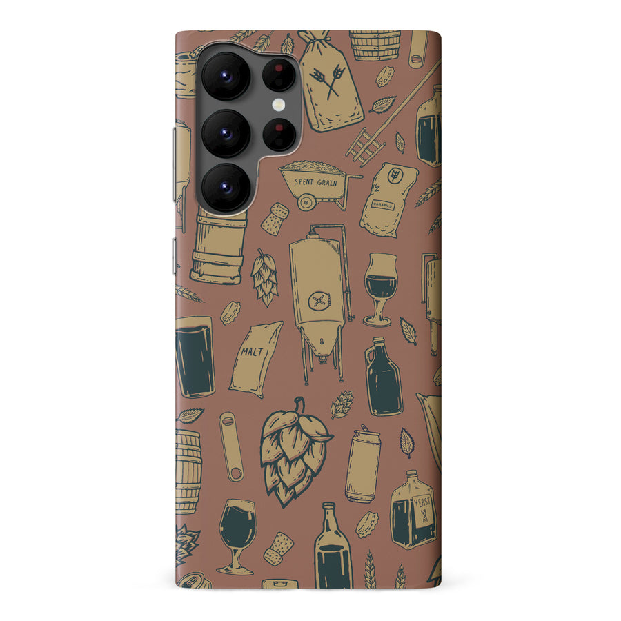 Samsung Galaxy S22 Ultra The Brewmaster Phone Case in Brown
