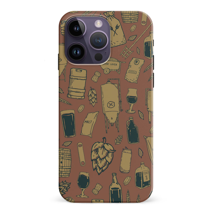 iPhone 15 Pro The Brewmaster Phone Case in Brown