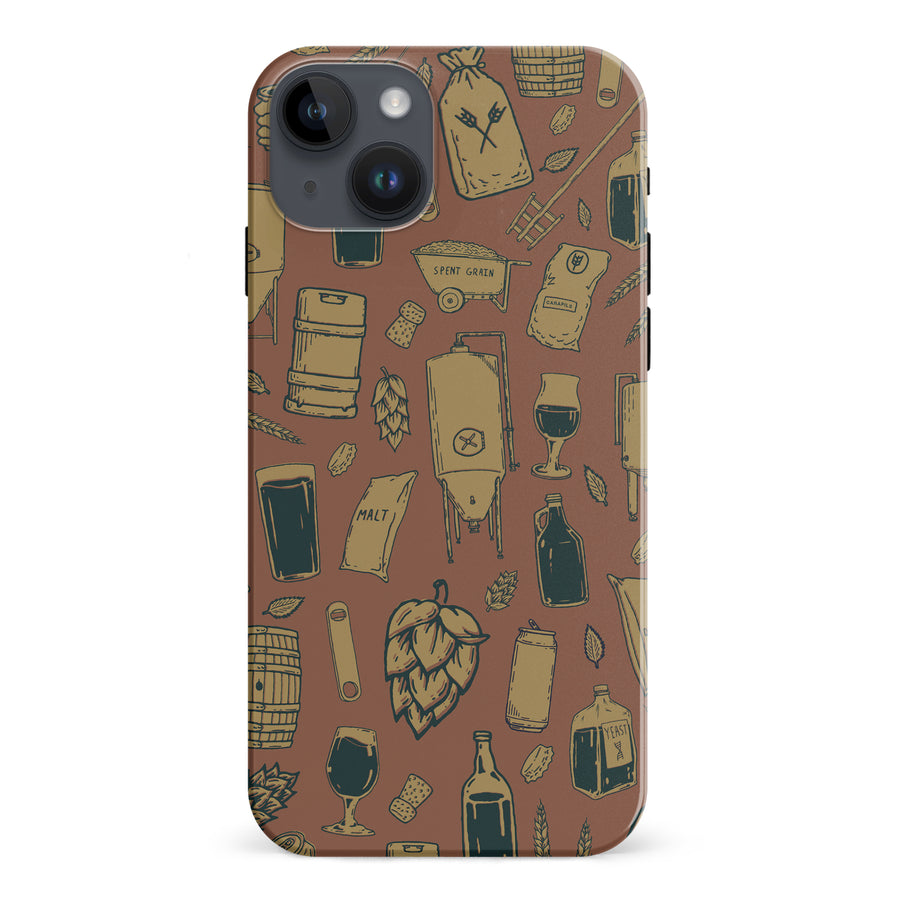 iPhone 15 Plus The Brewmaster Phone Case in Brown