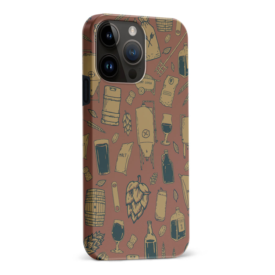 iPhone 15 Pro Max The Brewmaster Phone Case in Brown