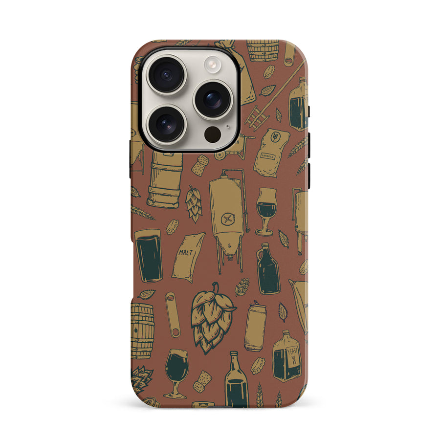 iPhone 16 Pro The Brewmaster Phone Case in Brown