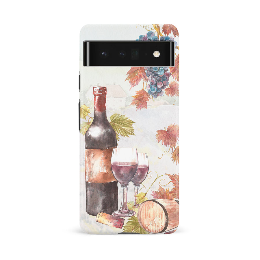 Google Pixel 6A Wine & Grapes Painting Phone Case