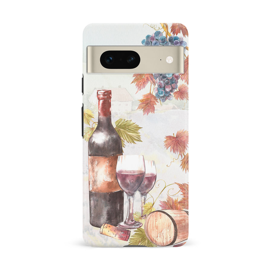 Google Pixel 7 Wine & Grapes Painting Phone Case