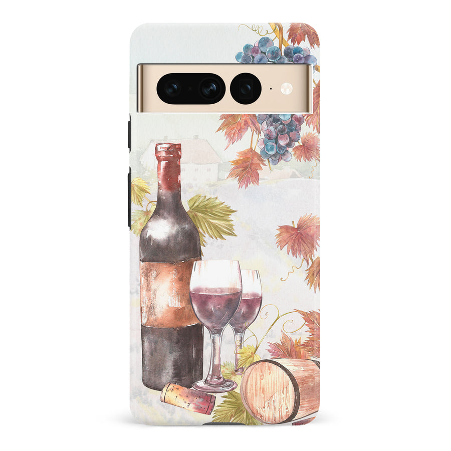 Google Pixel 7 Pro Wine & Grapes Painting Phone Case