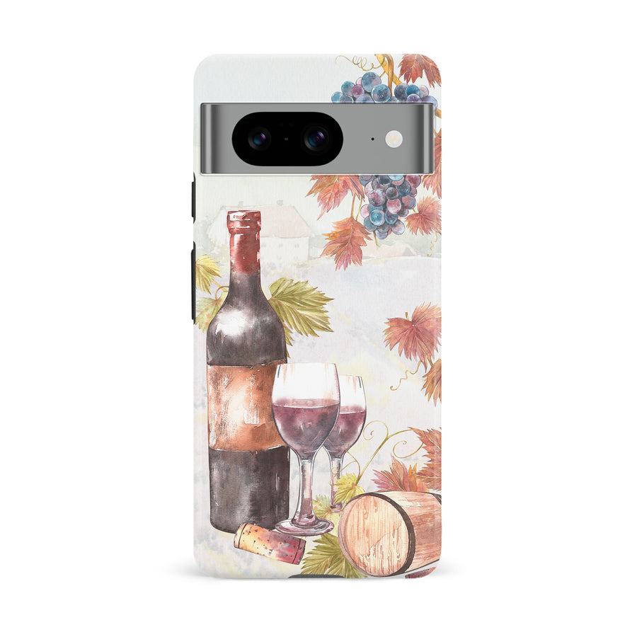 Google Pixel 8 Wine & Grapes Painting Phone Case