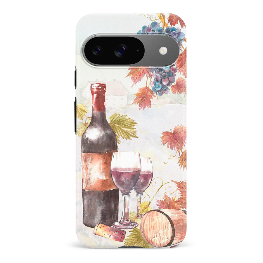Google Pixel 9 Wine & Grapes Painting Phone Case