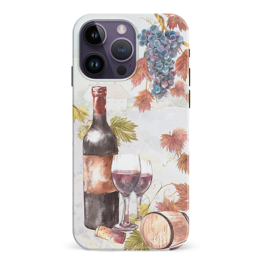 iPhone 15 Pro Wine & Grapes Painting Phone Case