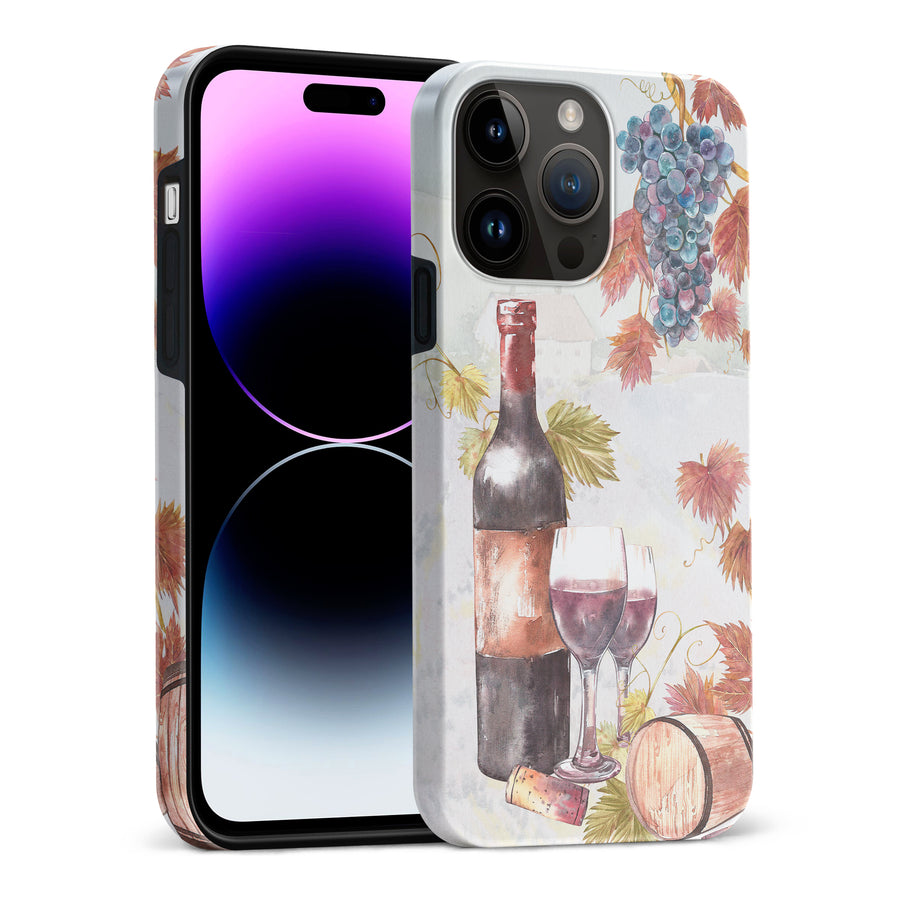 iPhone 15 Pro Max Wine & Grapes Painting Phone Case