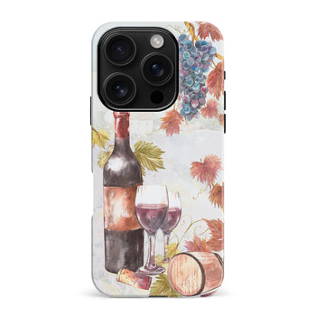 iPhone 16 Pro Max Wine & Grapes Painting Phone Case