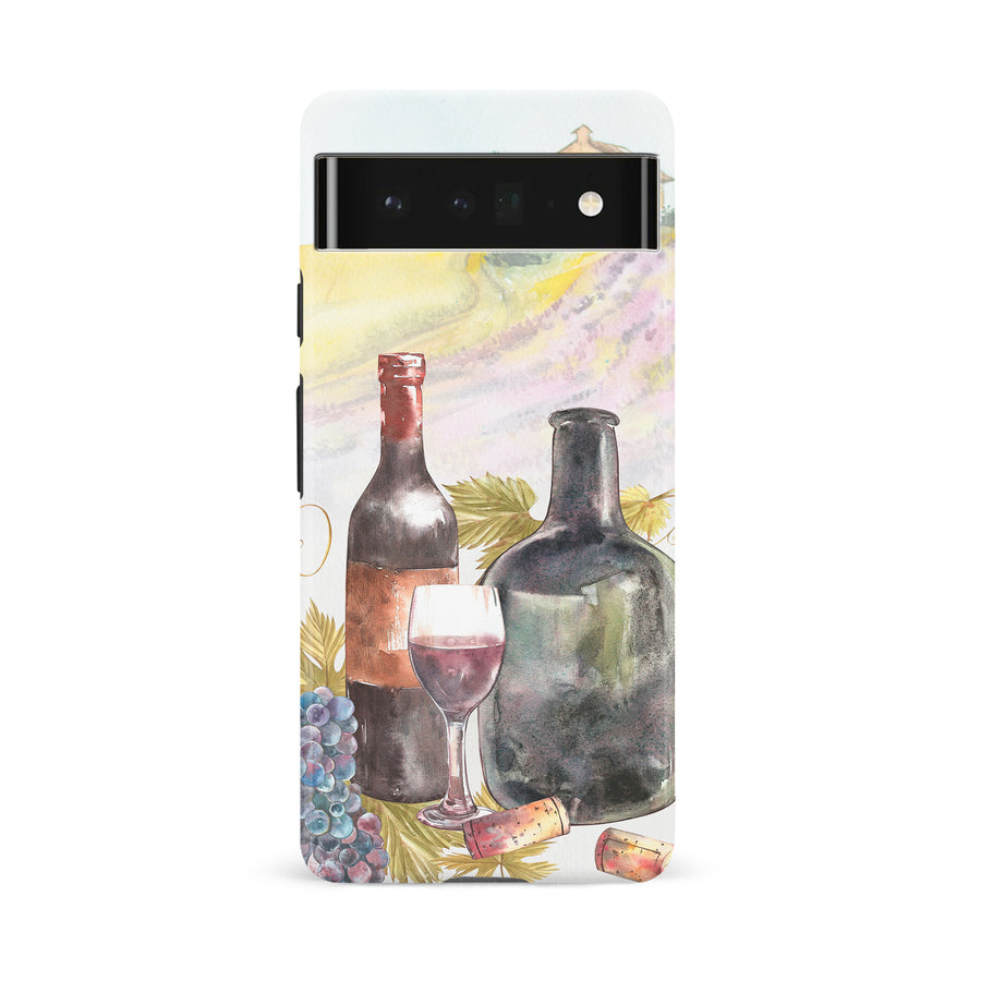 Google Pixel 6A Wine Bottles Painting Phone Case
