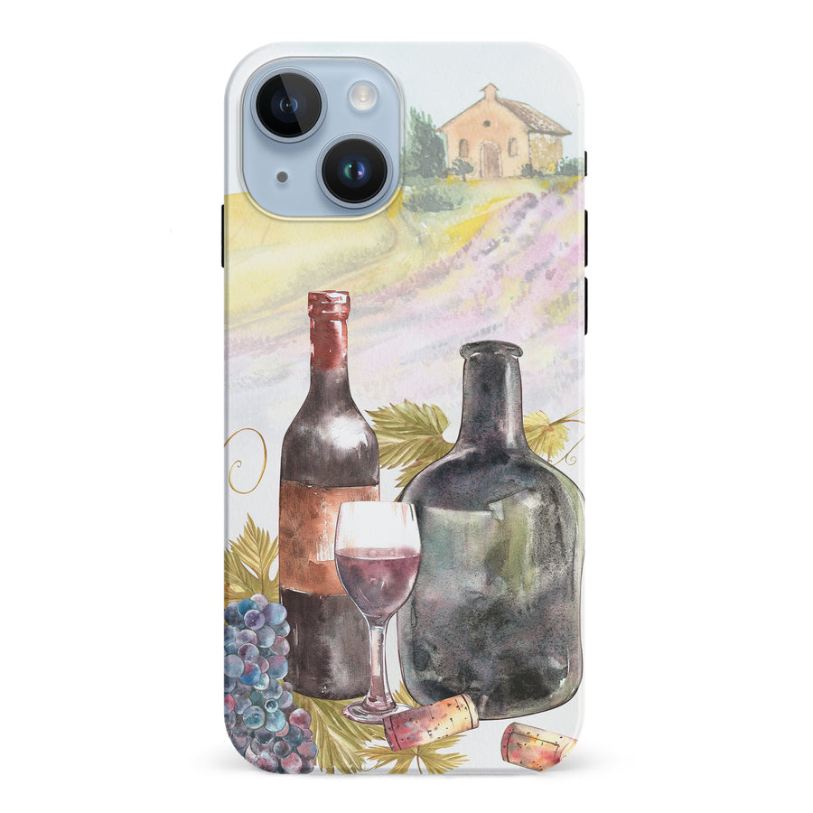 iPhone 15 Wine Bottles Painting Phone Case