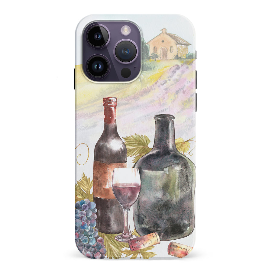 iPhone 15 Pro Wine Bottles Painting Phone Case