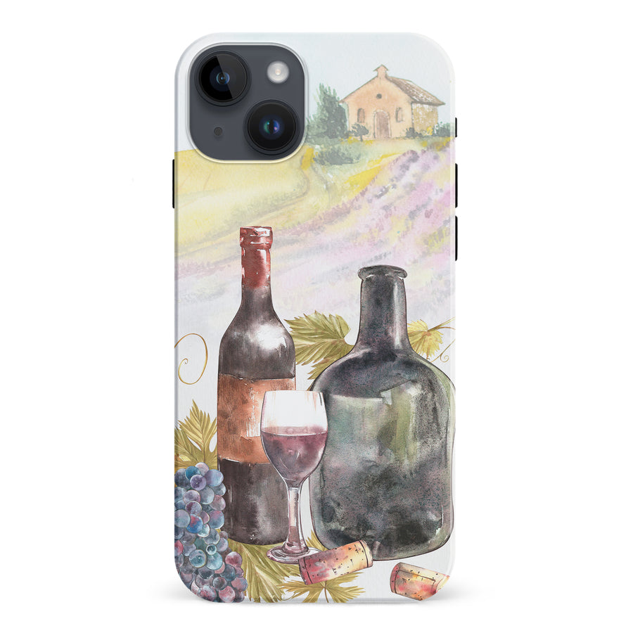 iPhone 15 Plus Wine Bottles Painting Phone Case