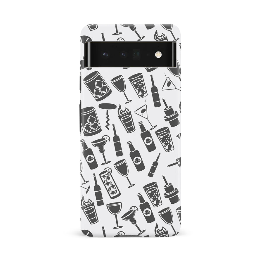 Google Pixel 6A Cocktails & Dreams Phone Case in White