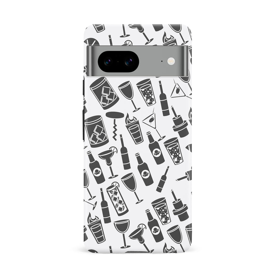Google Pixel 8A Cocktails & Dreams Phone Case in White