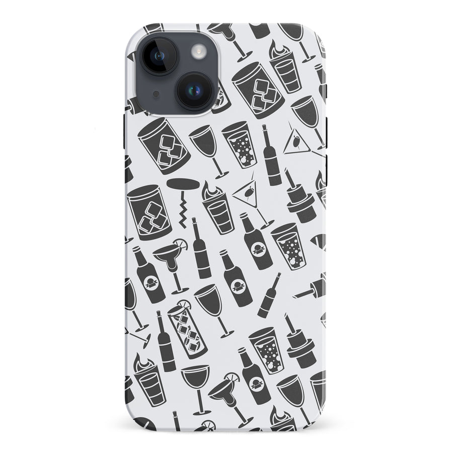 iPhone 15 Plus Cocktails & Dreams Phone Case in White