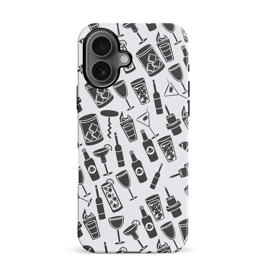 iPhone 16 Cocktails & Dreams Phone Case in White
