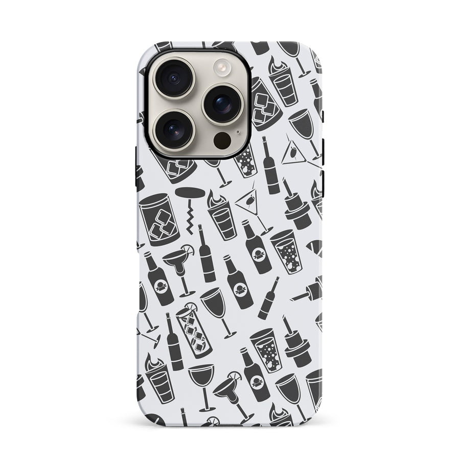 iPhone 16 Pro Cocktails & Dreams Phone Case in White