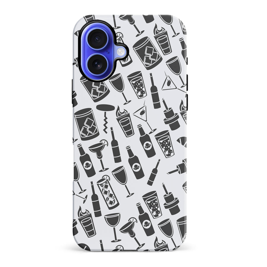 iPhone 16 Plus Cocktails & Dreams Phone Case in White
