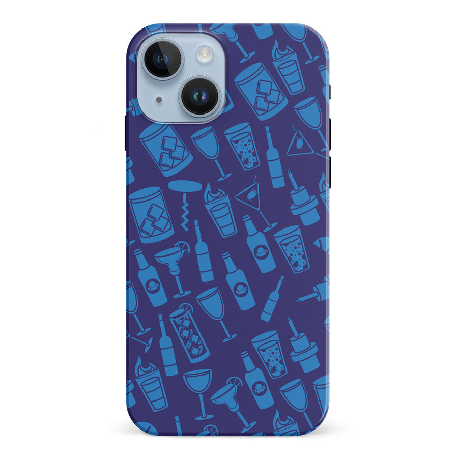 iPhone 15 Cocktails & Dreams Phone Case in Blue