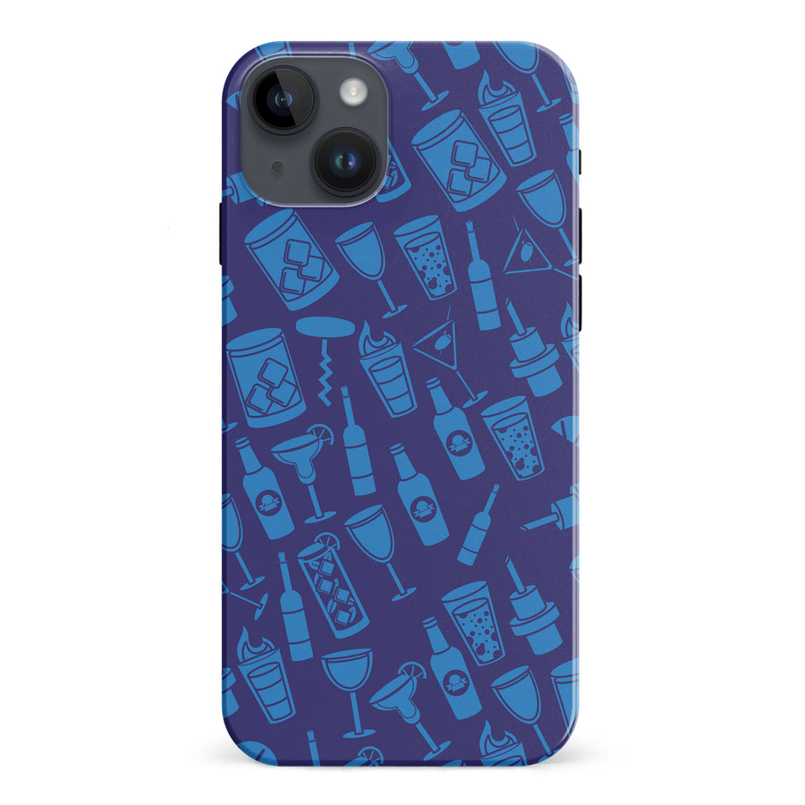 iPhone 15 Plus Cocktails & Dreams Phone Case in Blue
