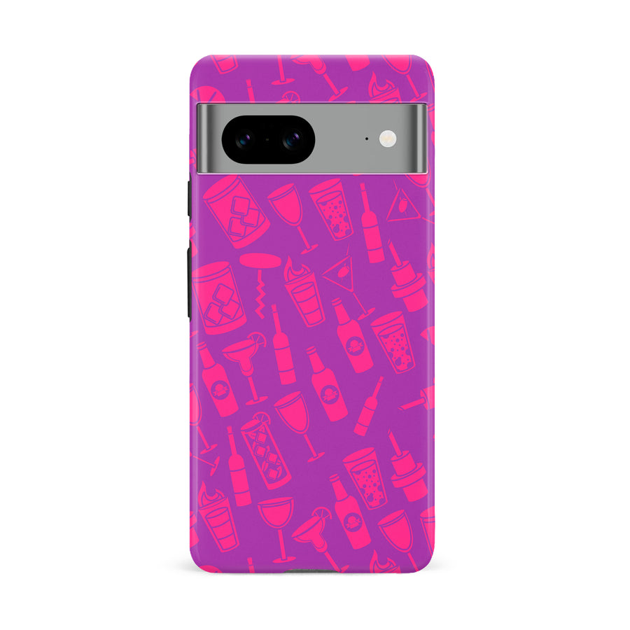 Google Pixel 8A Cocktails & Dreams Phone Case in Magenta