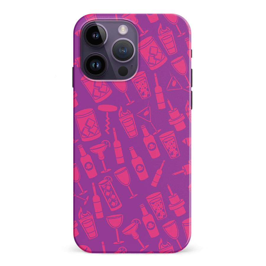 iPhone 15 Pro Cocktails & Dreams Phone Case in Magenta