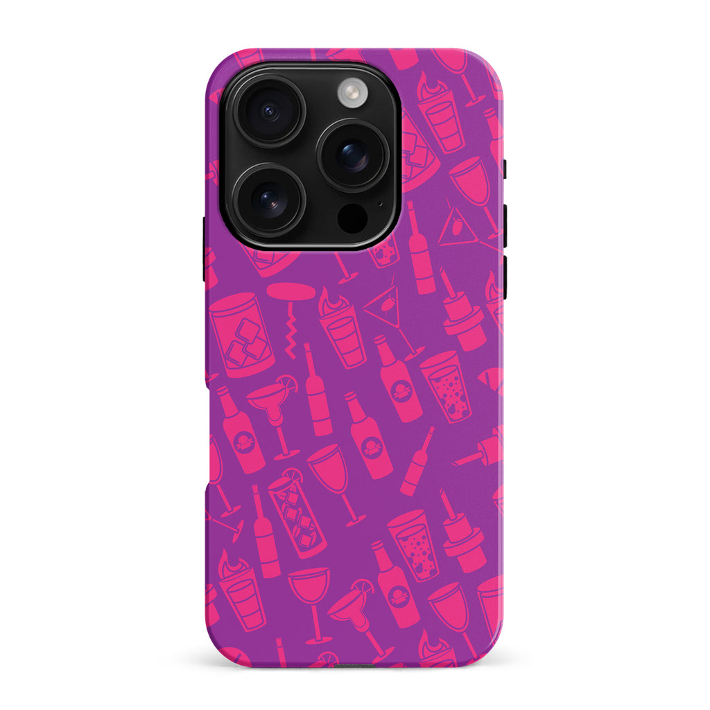 iPhone 16 Pro Max Cocktails & Dreams Phone Case in Magenta