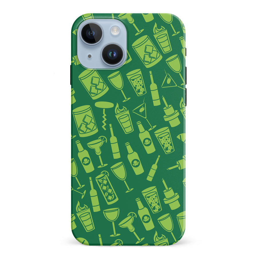 iPhone 15 Cocktails & Dreams Phone Case in Green