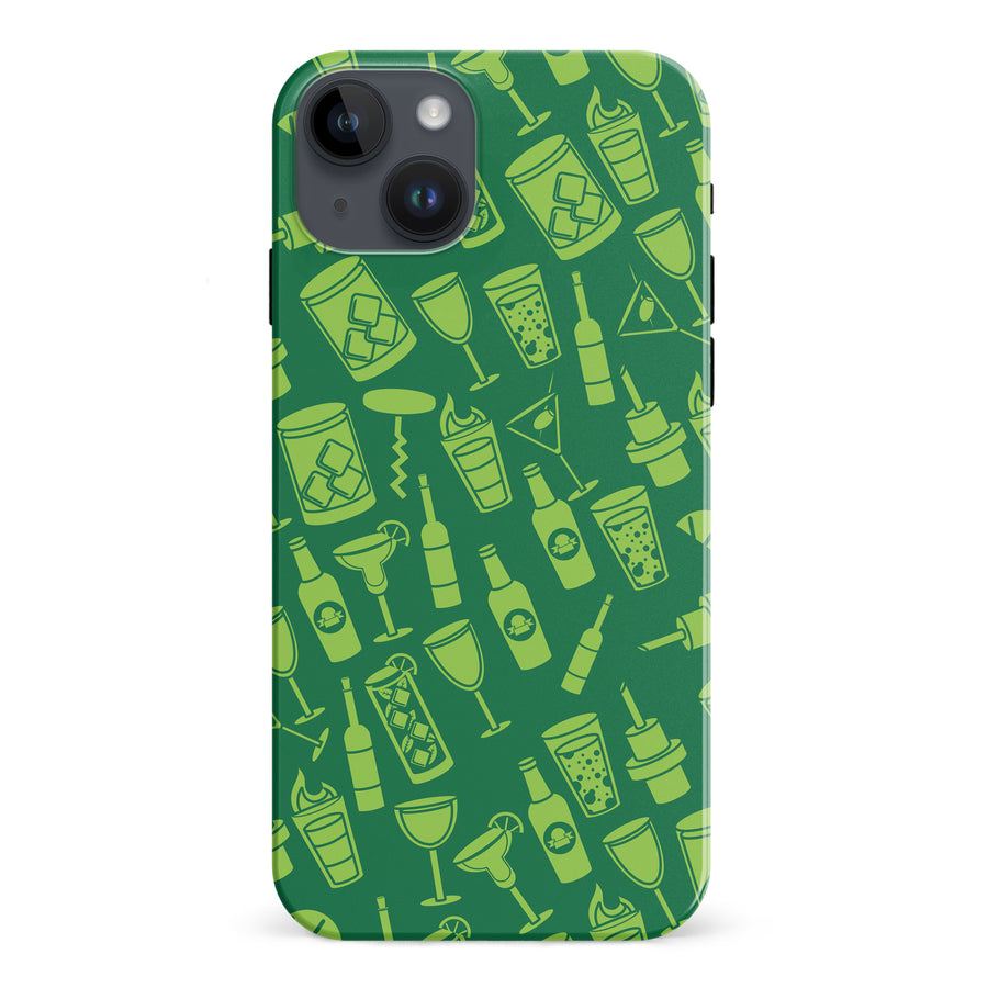 iPhone 15 Plus Cocktails & Dreams Phone Case in Green