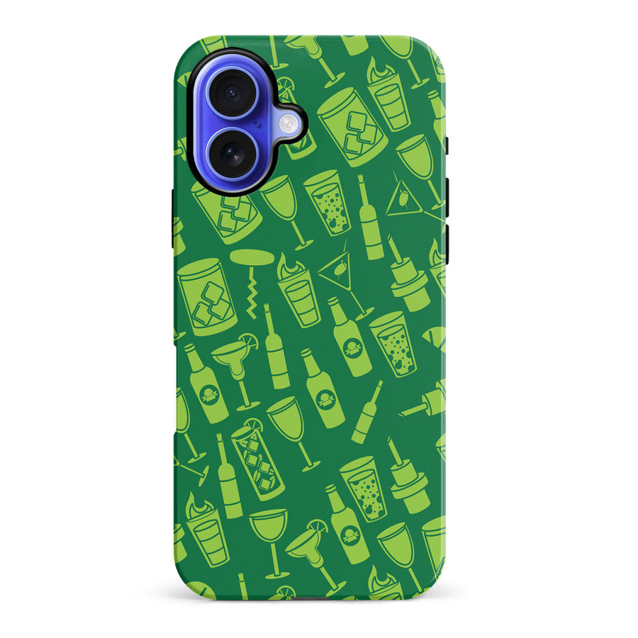 iPhone 16 Plus Cocktails & Dreams Phone Case in Green