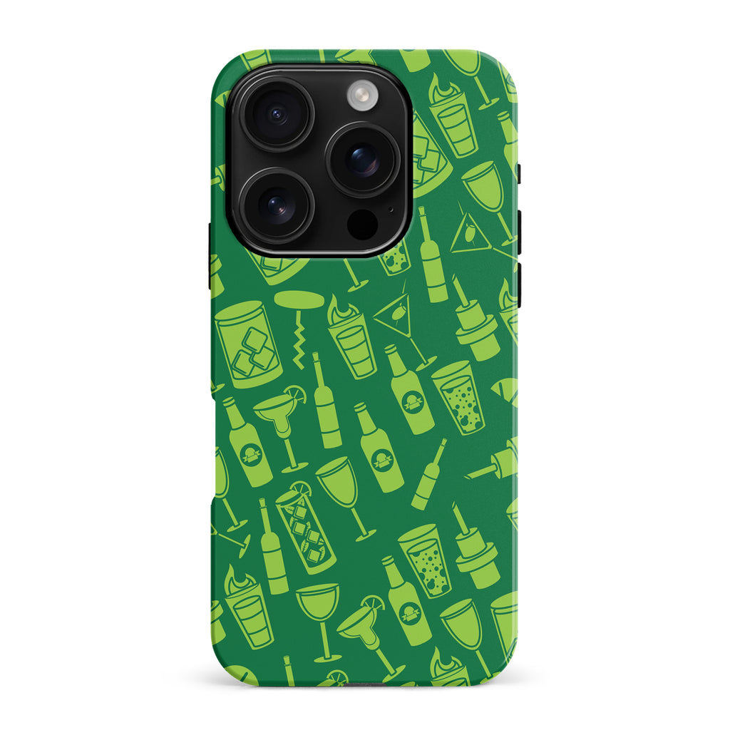iPhone 16 Pro Max Cocktails & Dreams Phone Case in Green