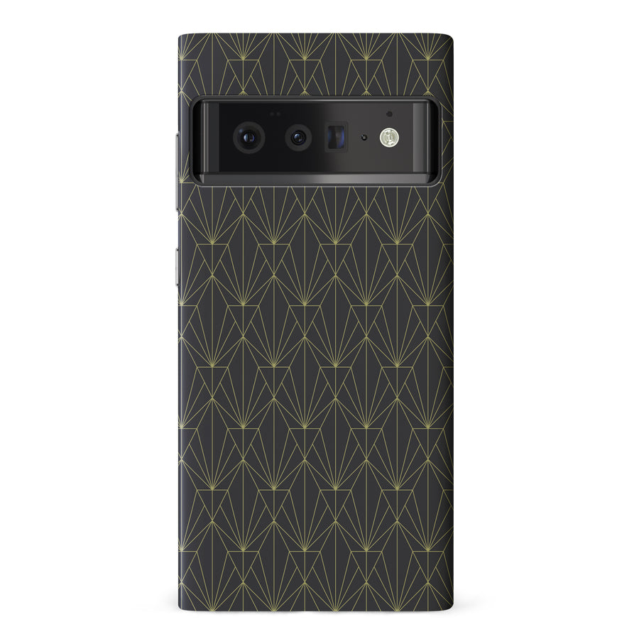 Google Pixel 6 Pro Iconic Art Deco Phone Case in Black