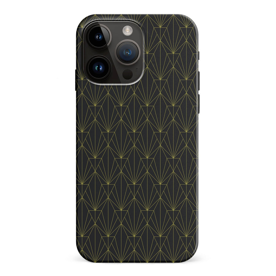 iPhone 15 Pro Max Showcase Art Deco Phone Case in Black
