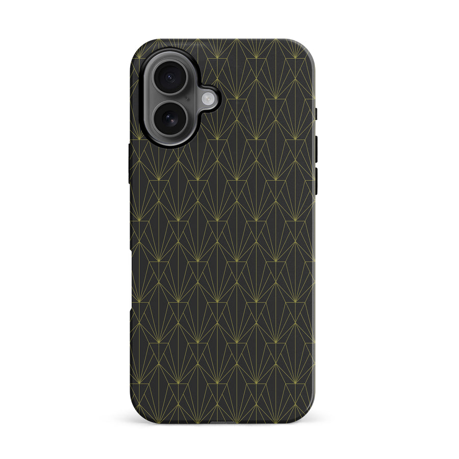 iPhone 16 Showcase Art Deco Phone Case in Black