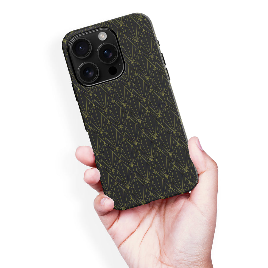 iPhone 16 Pro Max Showcase Art Deco Phone Case in Black